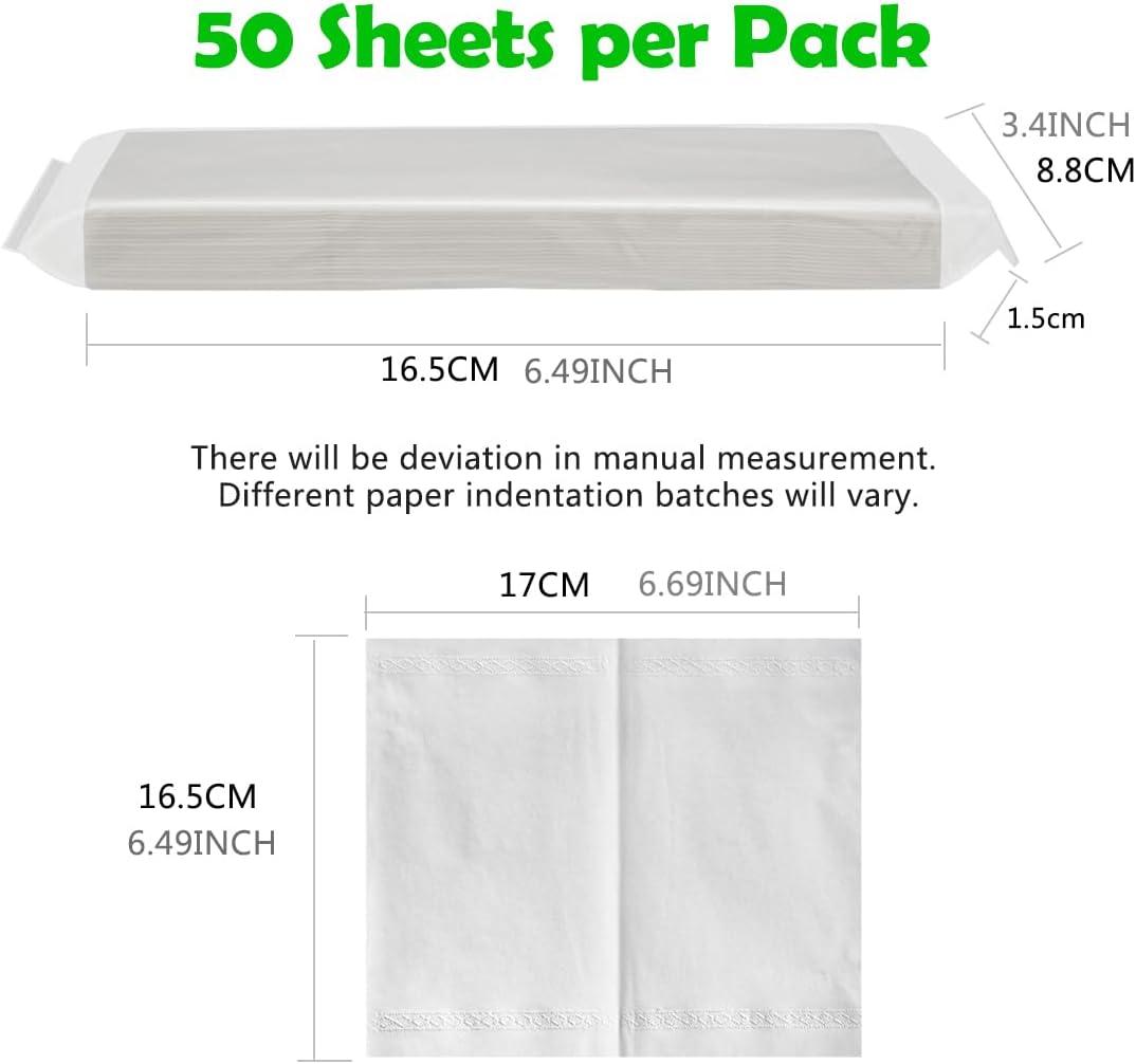 Car Tissue Refill, 12 Packets 600 Sheets, Disposable Soft Facial Tissues, Travel Size Pack for Car Visor Tissue Holder or Purse, 50 Sheets per Pack