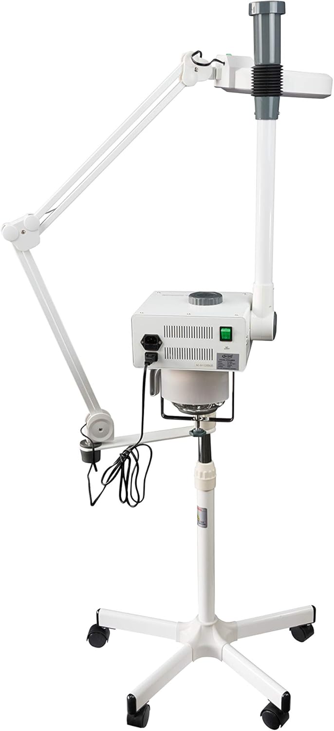 Professional Facial Steamer with LED Magnifying Lamp - 2 in 1 Digital Controls, Aromatherapy, Esthetician Supplies for Beauty Salon, Spa Equipment, and Home Use- Combo Unit