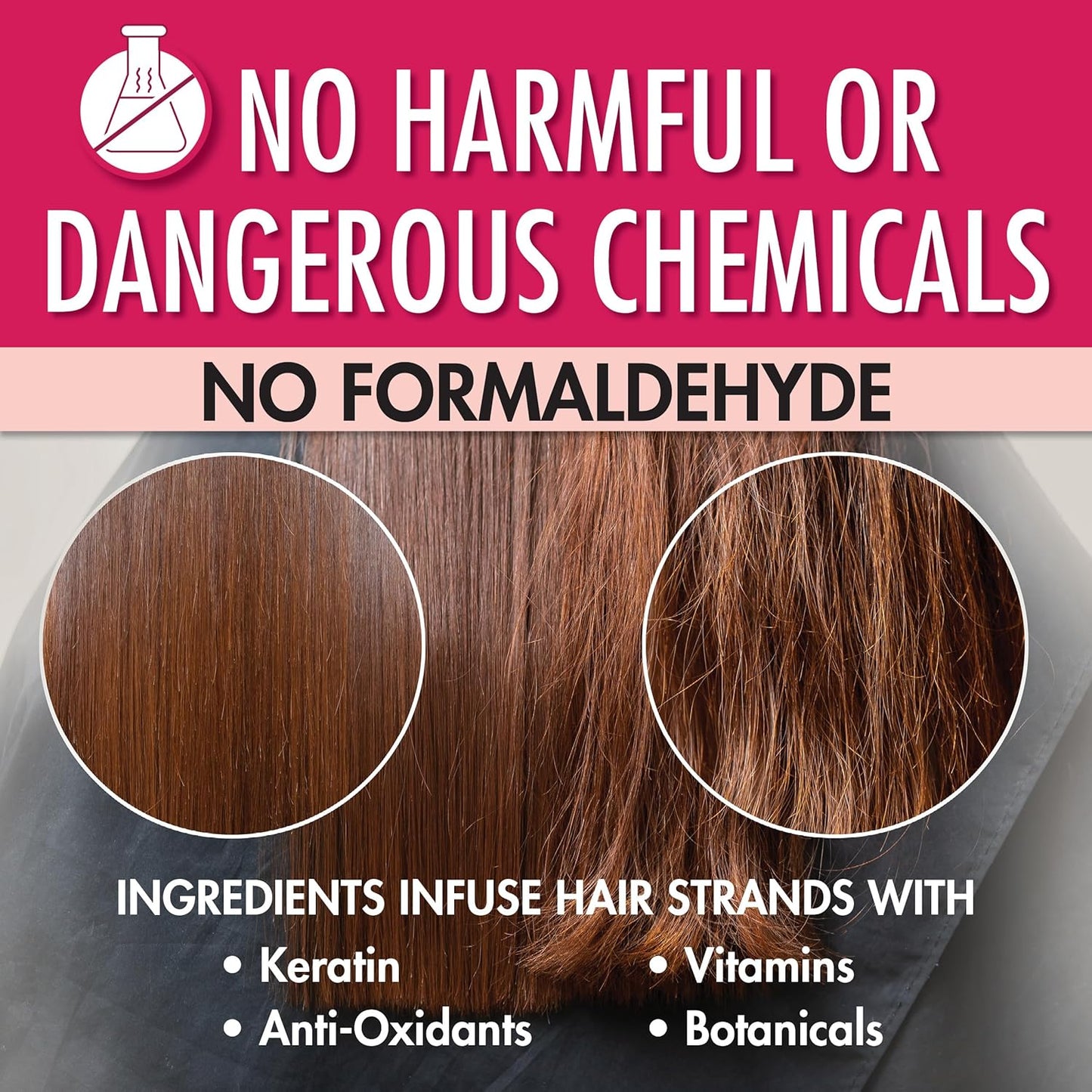 Keratin Hair Treatment, 4 oz | Frizz Control, Formaldehyde Free, Salon Quality, Smoothing Treatment, Long Lasting, Cream for All, Frizzy, Curly, Dry, Damaged Hair